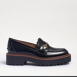 SAM EDELMAN Laurs Platform Lug Sole Loafer Black Size 6 US